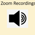 Image of a Speaker, with the words Zoom Recordings
